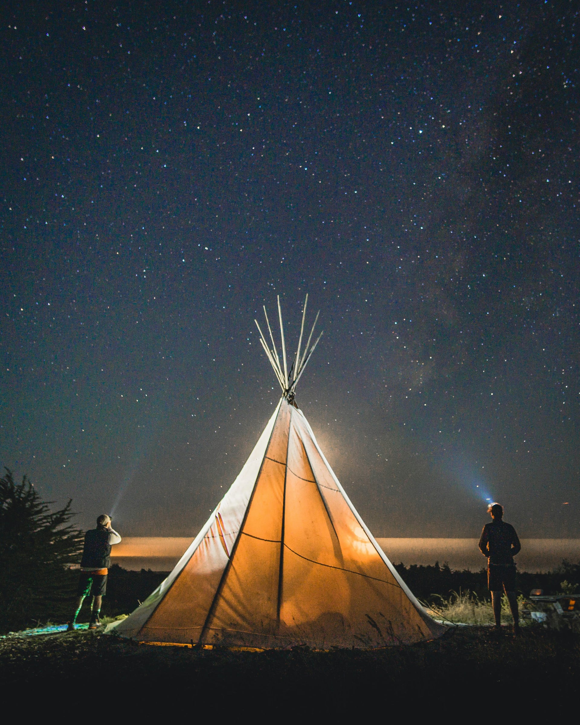 Glamping accommodation at dusk—representing outdoor hospitality supply and market research resources for developers and investors