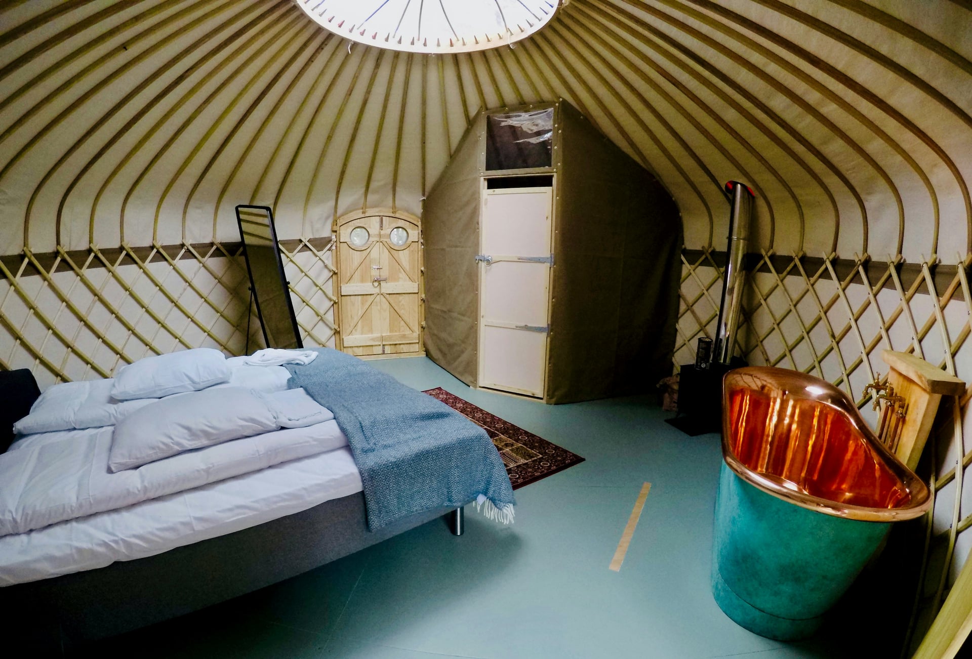 Glamping Resort glamping accommodation example Glamping Resort - A commercial outdoor accommodation destination featuring standalone glamping units with bedding and linens, ranging from luxury outdoor accommodation for glamping resort feasibility analysis